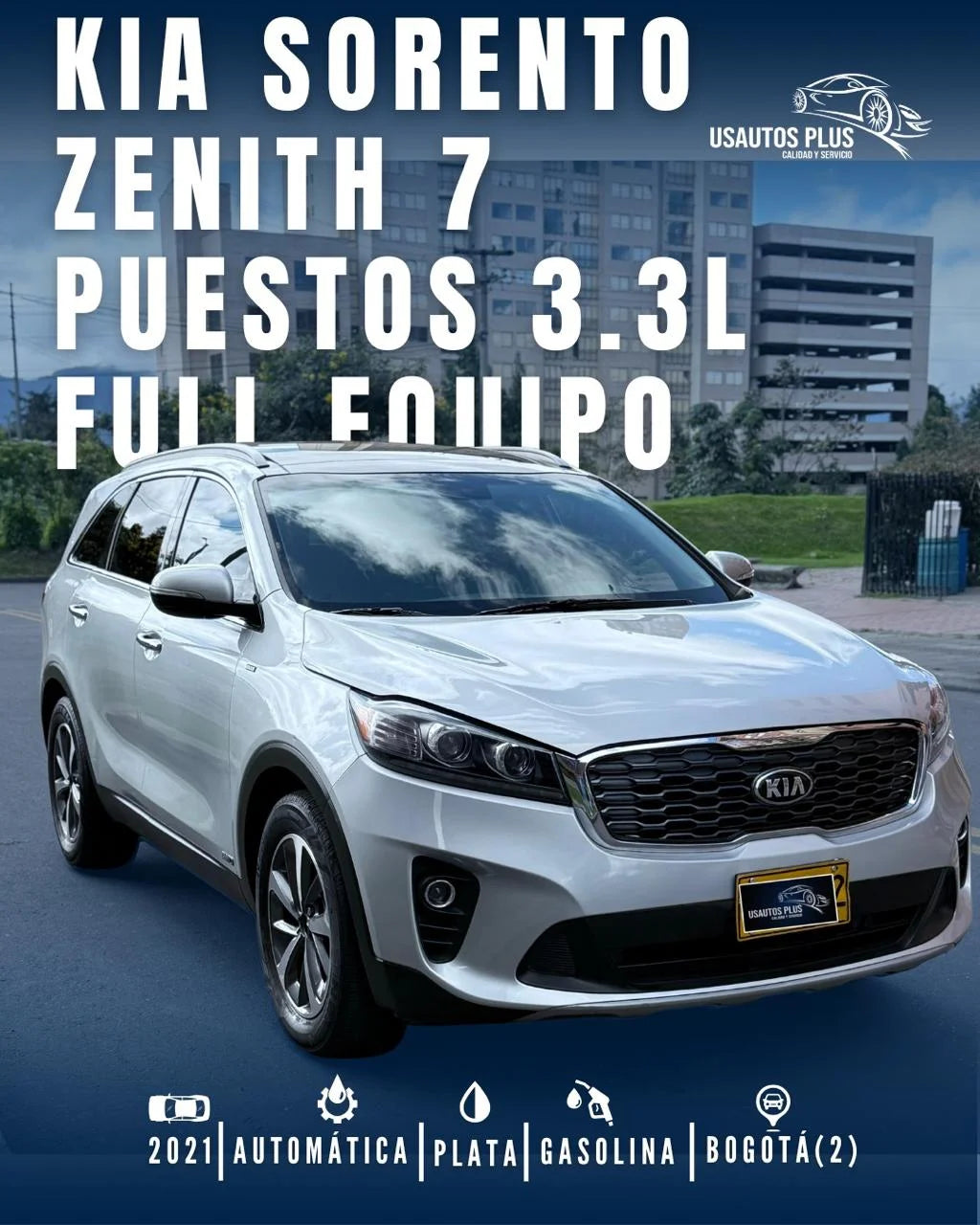 KIA SORENTO ZENITH 7 PUESTOS GASOLINA 3.3L FULL EQUIPO