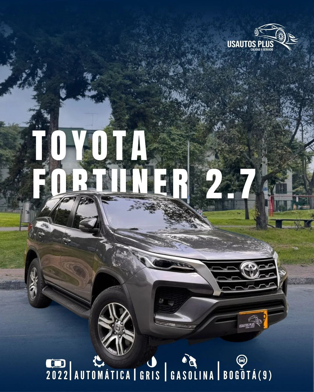 TOYOTA FORTUNER 2.7 GASOLINA AT