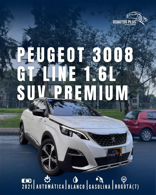 PEUGEOT 3008 GT LINE– AUTOMÁTICA 1.6L SUV PREMIUM